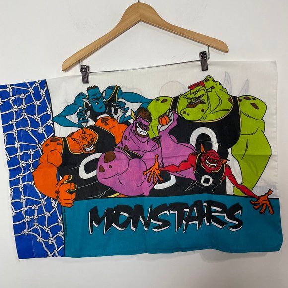 SPACE JAM Tune Squad Monstars Vintage Pillowcase TM Warner Bros 1996 original Ma - Picture 2 of 10